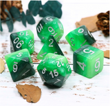 Green Gradient - 7 piece dice set