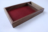 Walnut Leather Lined Dice Tray and Storage