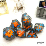 CozyGamer - Orange Sea Star 7 Piece Dice Set