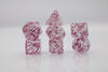 Pink Glitter - 7 piece Dice Set