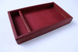 Padouk Leather Lined Dice Tray and Storage
